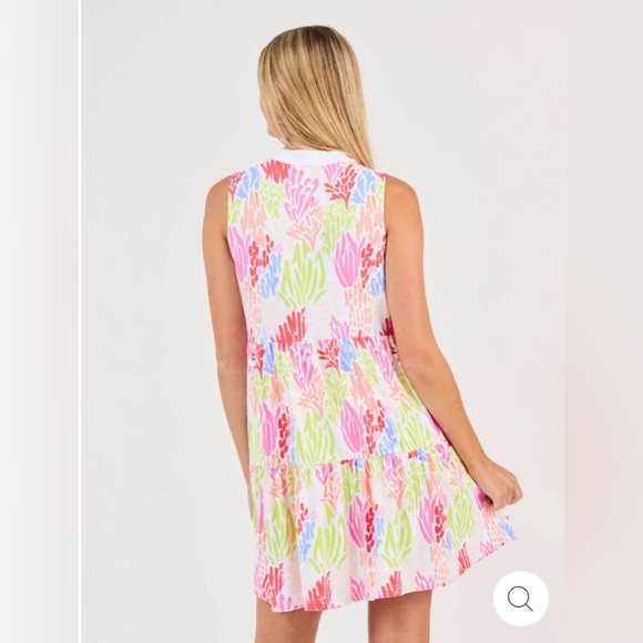 New Mary Square Newport Dress Coral Cove White UPF 50 size Medium - Picture 4 of 16